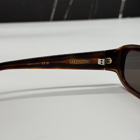 NEW VALENTINO VLS-184A BLACK BROWN MEN SUNGLASSES VALENTINO - Picture 7 of 10